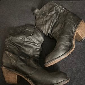 Black cowboy boots